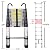 15.8FT Telescopic Ladder w/Non-Slip Feet Detachable Hooks,Aluminum Collapsible Portable Telescoping Ladder for Loft Roof Attic Ceiling,330 Lb Capacity