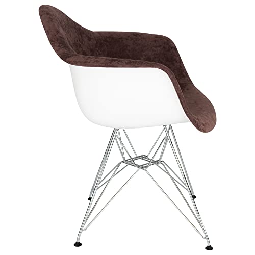 Sillón moderno base Eiffel terciopelo verde menta miniatura 4