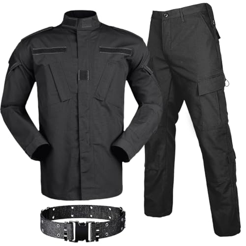 Military Tactical Mens Hunting Combat BDU Uniform Suit Shirt & Pants with Belt MC