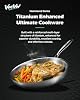 Titanium pans for cooking Non Stick with lid,10"+12" Uncoated Hammered titanium pro frying pan, PFAS Free Cookware, Butter warmer skillet, Induction & Oven-Safe #1