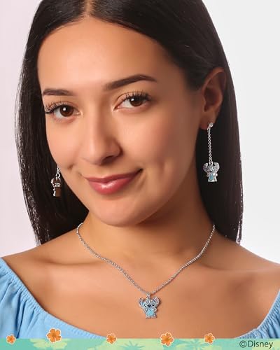 Disney Stitch Necklace for Women Official License, 16"+3" Fashion Pave Crystal Stitch Jewelry for Women2