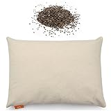 PineTales Sobakawa Buckwheat Hull Pillow for Neck Pain Relief | Adjustable Extra Firm Support for Side & Back Sleepers | Japanese Style | 14 x 20 Inch