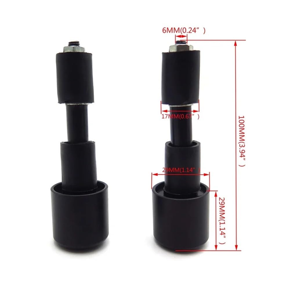 Ricambi per motociclette, tappi terminali per manubrio antivibrazioni da 22 mm, neri