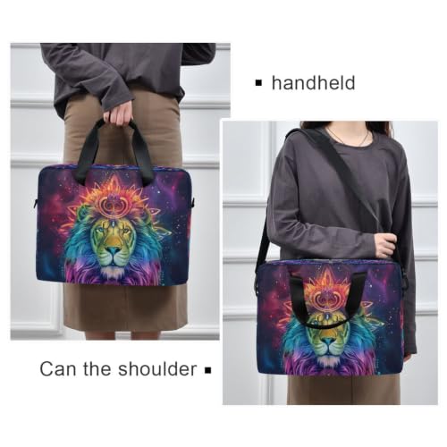 Bolsa para portátil compacta de dragón morado con bolsillo exterior y correa hombro 2