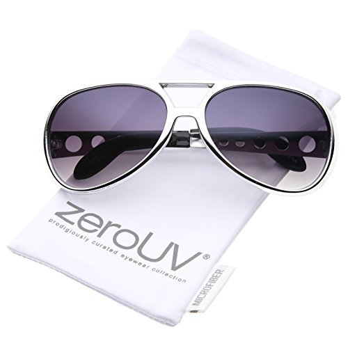 ZerouvLarge Elvis King Of Rock & Roll Aviator Sunglasses 63mm