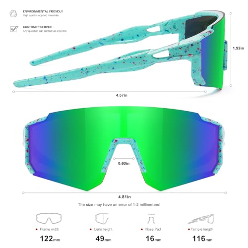 Image of SEKKAF Kids Sunglasses Youth Baseball Sunglasses for Boys Girls Softball Sports Sun Glasses UV Protection