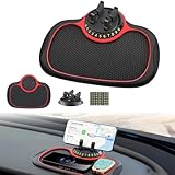 Multifunction Car Anti-Slip Mat Auto Phone Holder, Car Phone Mount Silicone Car Pad Mat, Universal Multifunction Car Dashboard Mat with Phone Holder for Phones, Sunglasses, Keys, Gadgets(1 PC)