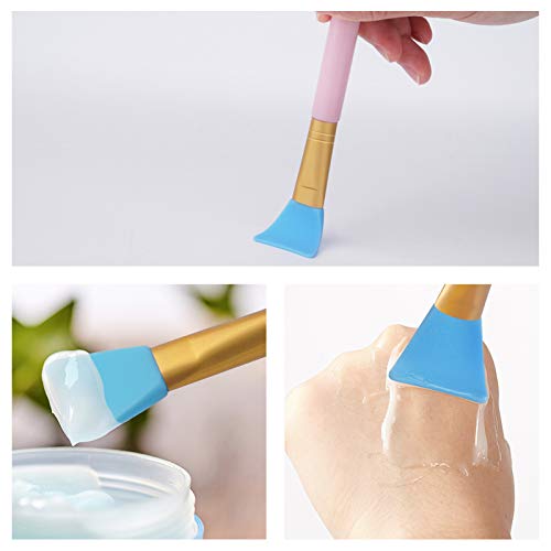 Cuttte 4pcs Silicone Face Mask Applicators, Flexible Facial Mud Masks Applicator, Hairless Moisturizers Tools, Soft Facial Brushes for Mud, Clay, Charcoal - Image 4