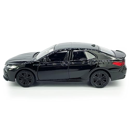 Camry XSE 2022 Model Car 1/36 Scale Diecast Toy Cars Metal Alloy Children&rsquo;s Die-cast Vehicles, Pull Back Doors Open, Black Rim, Collection for Men, Kids Toys for Boys Gifts, Black