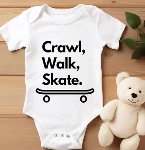 SHIRTZIE DESIGNS Crawl Walk Skate Onesie