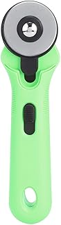 Diseño de mango ergonómico de tela ergonómica de tela duradero de 45 mm de cortador redondo para coser de cuero de tela de tela plástica azul verde amarillo rosa rojo opcional (Verde)