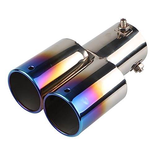 Silenciador universal con punta inclinada de acero inoxidable para escape de coche