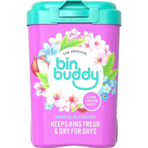 Bin Buddy Spring Blossom - Leaves Your Bin Fresh and Smelling Great Suitable for Indoor Kitchen Bathroom Compost Food Waste and Outdoor Wheelie Bins