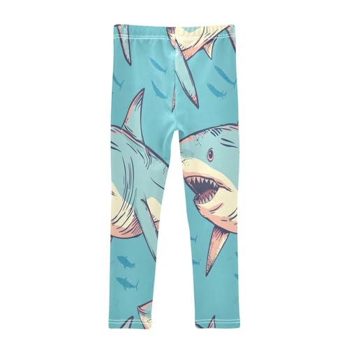 Toddler Girls Leggings Printed Yoga Pants Leggings Cartoon Line Shark for Kids2