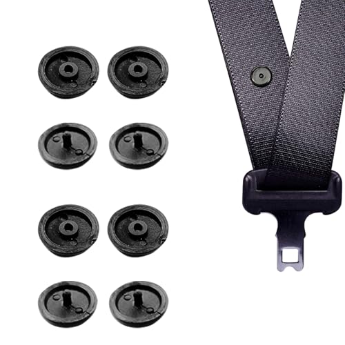 Arwrilt 4 Set Car Seat Belt Button Stop, Snap-on Installation