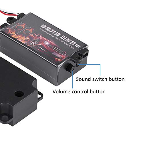 VBESTLIFE RC Engine Sound Simulator for 1/10 Scale Cars, 10 Adjustable Sounds with Volume Control Simulated Module Compatible with Flysky Radiolink Futaba 2.4G Receivers