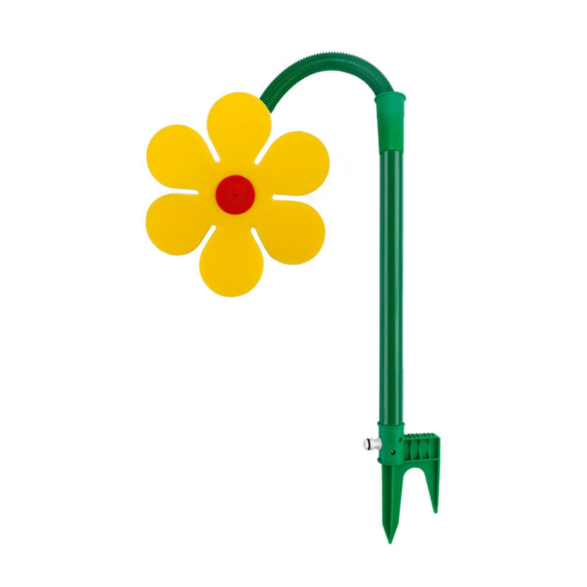 Crazy Daisy Sprinkler - 360° Rotating Dancing Flower Water Sprinkler for Lawn & Garden, Fun Irrigation Tool Durable Plastic Base with Vibrant Design for Garden Irrigation & Kids Outdoor Play (yellow)