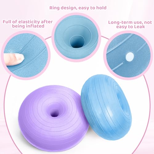 Image of Lewtemi 8 Pcs Flexible Seating for Classroom Elementary,20'' | Inflated Wobble Chair for Sensory Kids Large Yoga Ball Chairs Donut Ball Seats with Inflator for Classroom Office School