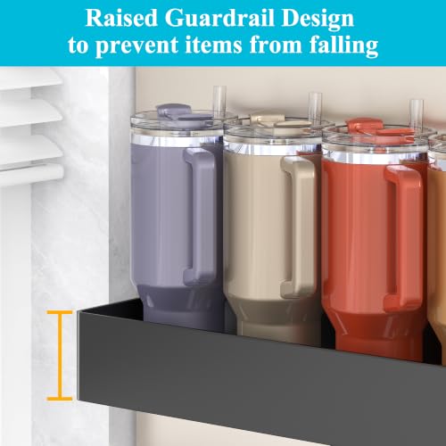Image of HuggieGems Magnetic Water Bottle Holder for Fridge Black, 4 Pack