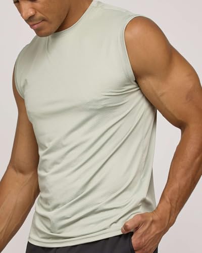 Real Essentials 5 Pack: Men's Breeze Tech Tank Tops Sleeveless Shirts Workout Muscle Athletic Running (Big & Tall Available)3