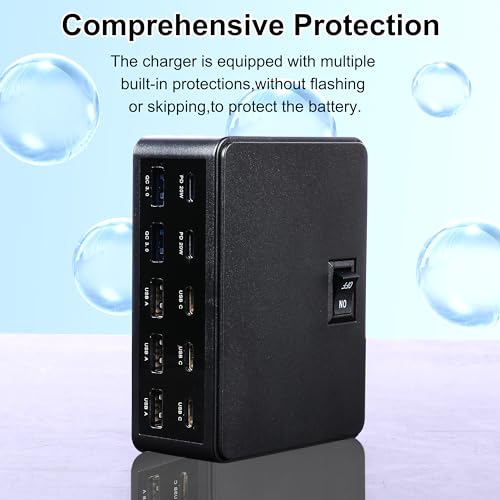 150W 10-Port USB Charger - Fast Multi Port USB 10-Ports Charging Hub with Switch Control - Compatible with iPhone 15/14/13/12, Galaxy S23/S22/S21, Note 20 Ultra and More - Image 9