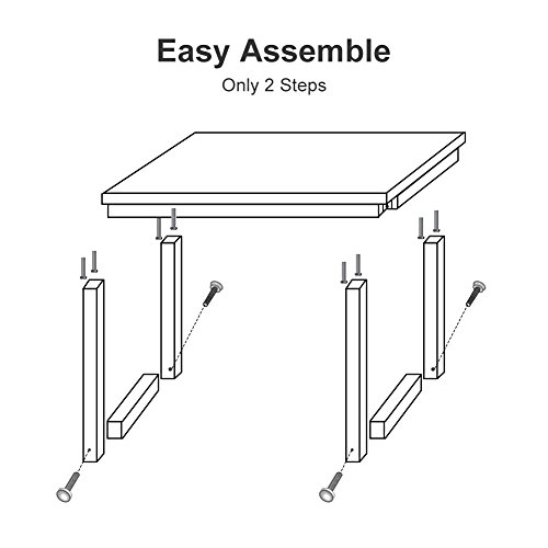 Tribesigns Computer Desk, 55 inch Large Office Desk Computer Table Study Writing Desk for Home Office, Teak + Black Leg