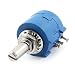 Uxcell a14111100ux0695 10-Turn Rotary Wire Wound Potentiometer, 5K Ohm 6 mm Round Shaft, Blue