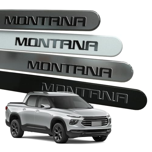 Friso Lateral para Montana 2023 a 2025 Grafia Preto Alto Relevo Black (REDONDO, AZUL ECLIPSE)