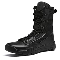 LIOPJH Outdoor Military Tactical Combat Boot, Men Actual Combat Field Boots, High Top Hiking Shoes, Camping Travel Shoes