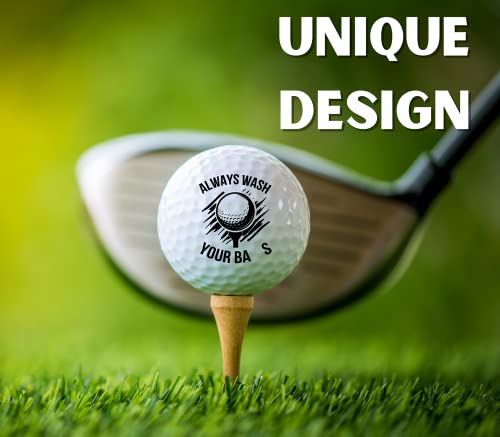 Cybgene Funny Golf Gifts Set For Men, Golf Balls Set For Golf Lovers, Perfect For Dad, Boss, Grandpa For Birthday - Wash #TOP1