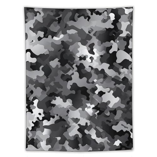 Tapisserie d'art abstrait camouflage grand format deco murale salon chambre et maison