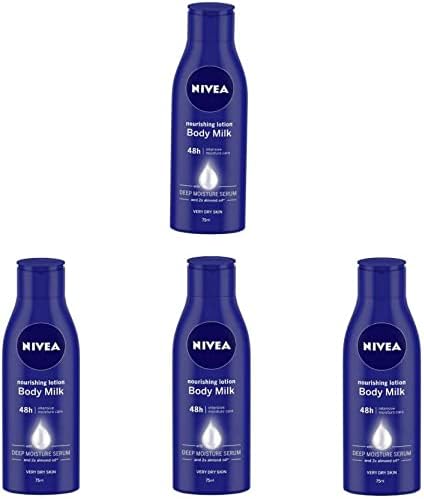 NIVEA Body Milk Nourishing Lotion 75 ml (Pack of 4) #102 (300 ml)