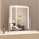Internet Famous LED Lighted Vanity Mirror - European Luxury Makeup Mirror for Bedroom or Dressing Table (White 50x62cm) - Glamorous Lighting for Flawless Beauty