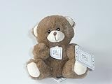 Oh Studio par Doudou et Compagnie - Peluches et Doudous - Peluche Ours / Nounours Brun chocolat et écru Collection : Poopsy Peluche Ourson 14 cm assis - Genre bébé fille ou garçon