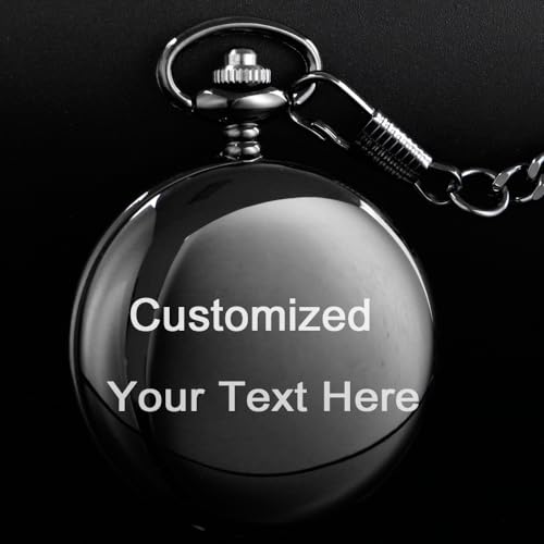 Image of Men's Mechanical Hollow Design Hand Wind Pocket Watch Roman Numerals Steampunk with Chain Box
