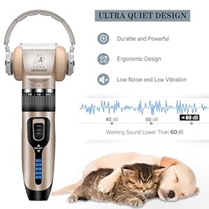 Dog Clippers for Grooming,Dog Grooming Kit for Heavy Thick Hair&Coats/Low Noise Rechargeable Cordless Hair Trimmer/Pet Shaver with Paw Trimmer for Small & Large Dogs Cats Dog Clippers for GroomingDog Grooming Kit for Heavy Thick HairCoatsLow Noise Rechargeable Cordless Hair TrimmerPet Shaver with Paw Trimmer for Small Large Dogs Cats