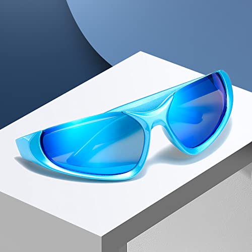 Cat Eye Half Frame Sunglasses for Men Outdoor Sports Cycling Sunglasses Women Colorful Vintage Eyewear4