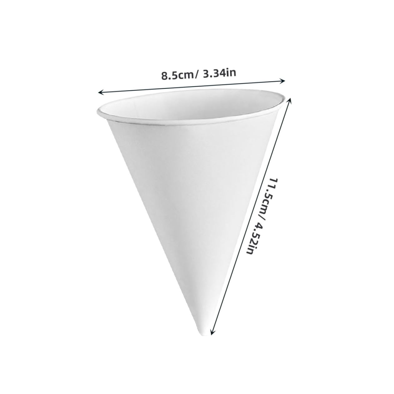 Yardenfun 200 Vasos de Papel Desechables para Agua Diseño Cónico, Ligeros y Creativos, Ideales para Celebracion Verano y Porta Helados