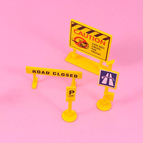 5 Conjuntos Caminhões Infantis Pequeno Cone De Trânsito Bolos De Copo Sinais De Alerta Rodoviário To