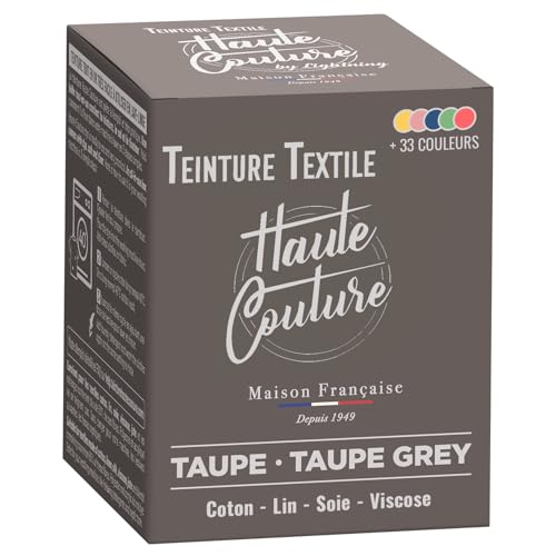 Haute Couture - Teinture Textile Taupe - 350g Tout-en-un - Prêt à l'emploi pour Vêtements et Tissus