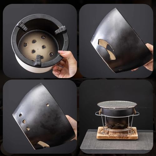 Cuisson du thé au poêle à charbon de bois argile et barbecue intérieur de table