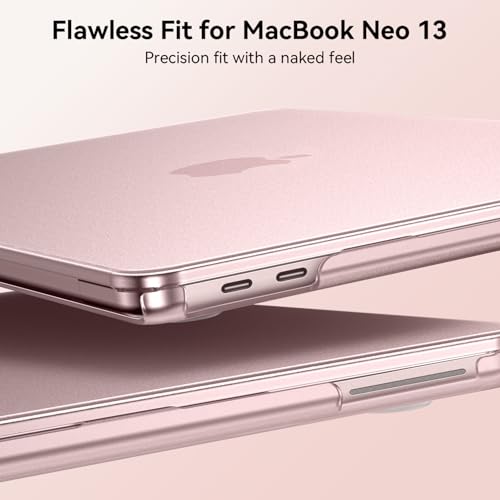 Image of EooCoo for MacBook Neo Case 13 inch 2026, 100% Match Color, Blush Clear