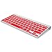 Kuzy Older Version Keyboard Cover Compatible with MacBook Pro 13 15 17 inch Release 2010-2015 and MacBook Air 13.3 inch Release 2010-2017 Silicone Skin Protector, Red