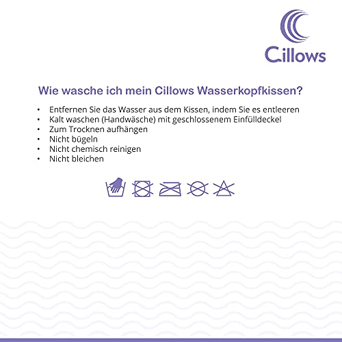 Wasserkissen Cillows in 40 x 80 cm – Weiß