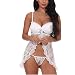 Produktbild PPPPA Frauen Bobydoll Sexy Dessous Set Deep V-Neck Nightwear Frauen Sexy Dessous Soft Nachtwäsche Set Halfter Kleid Bequeme Nachtwäsche Frauen Babydoll Sexy Dessous Lace Nachtwäsche Nachtwäsche Set