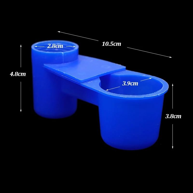 5/10/20Pcs Oiseau Caille Abreuvoir Tasses Bouteille d'eau Tasse Chat Poulet Pigeon Perroquet Hamster Double Buse Guide d'eau for Oiseau