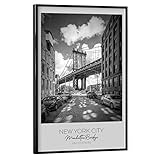 artboxONE Poster mit schwarzem Rahmen 30x20 cm Städte/New 