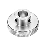 uxcell Anodization Aluminum Alloy Handwheel 16mm Bore 50mm OD Knurled Knob Turning Handle with Wrench for Milling Machine Lathe Slide Displacement Platform