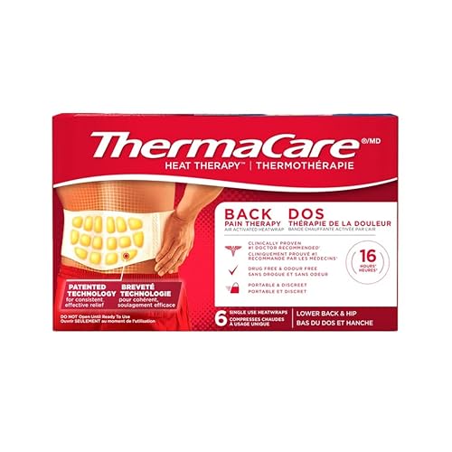 ThermaCare Heatwraps Advance Back Pain Therapy Stretch Fit S-XL, 6 count