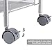 Homfa 4-Tier Mesh Wire Rolling Cart Multifunction Utility Cart Kitchen Storage Cart on Wheels, Steel Wire Basket Shelving Trolley,Easy Moving,Silver